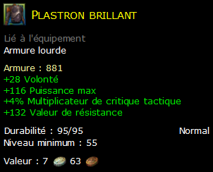 Plastron brillant