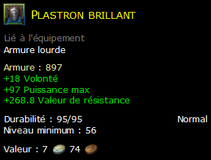 Plastron brillant