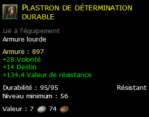 Plastron de détermination durable