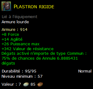 Plastron rigide