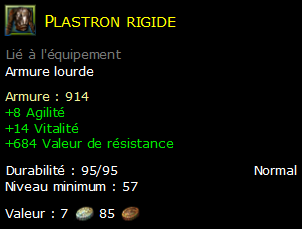 Plastron rigide