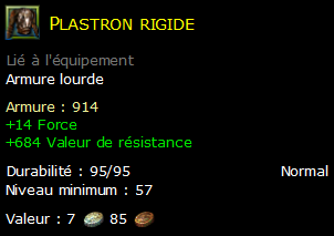 Plastron rigide