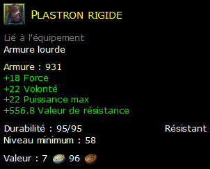 Plastron rigide