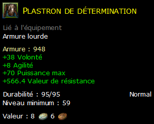 Plastron de détermination