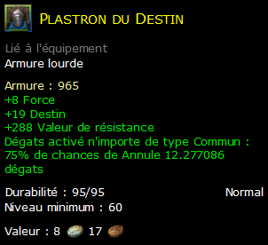 Plastron du Destin