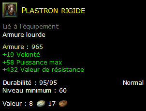 Plastron rigide