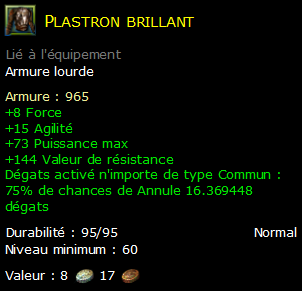 Plastron brillant