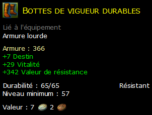 Bottes de vigueur durables