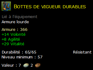 Bottes de vigueur durables