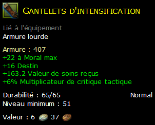 Gantelets d'intensification