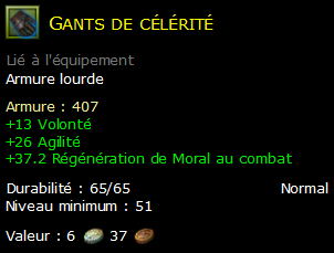 Gants de célérité