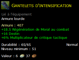 Gantelets d'intensification