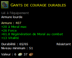 Gants de courage durables