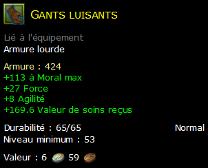 Gants luisants