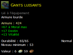 Gants luisants