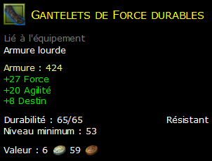 Gantelets de Force durables