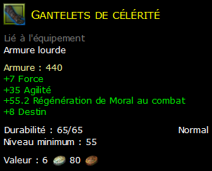 Gantelets de célérité