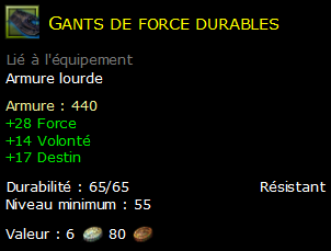 Gants de force durables