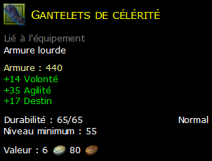 Gantelets de célérité