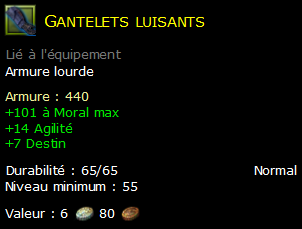 Gantelets luisants