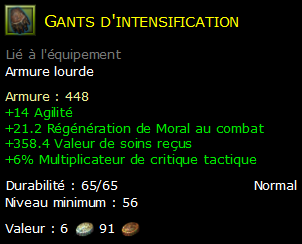 Gants d'intensification