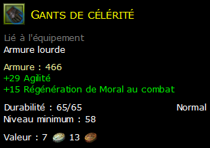 Gants de célérité