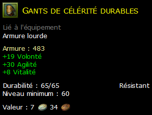 Gants de célérité durables