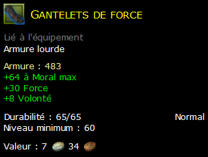 Gantelets de force