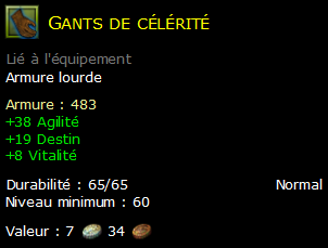 Gants de célérité