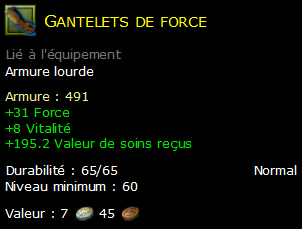 Gantelets de force