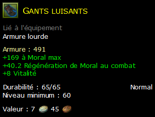 Gants luisants