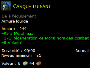 Casque luisant