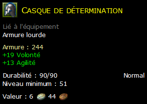 Casque de détermination