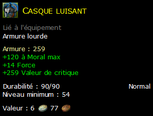 Casque luisant