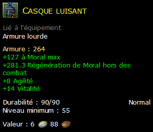 Casque luisant