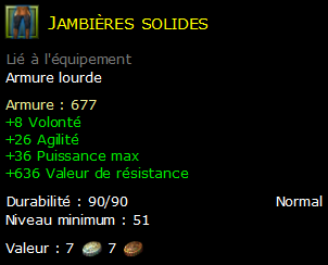 Jambières solides