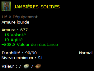 Jambières solides