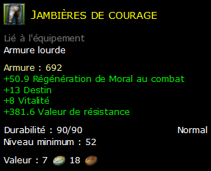 Jambières de courage