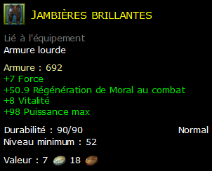 Jambières brillantes