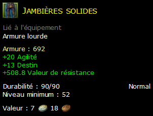 Jambières solides