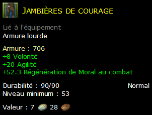 Jambières de courage