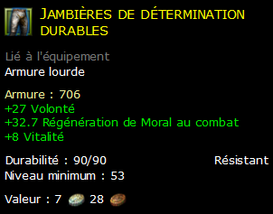 Jambières de détermination durables