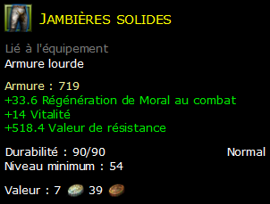 Jambières solides