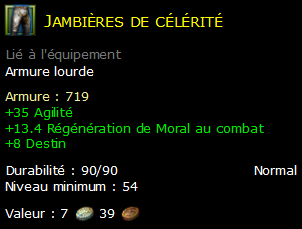 Jambières de célérité