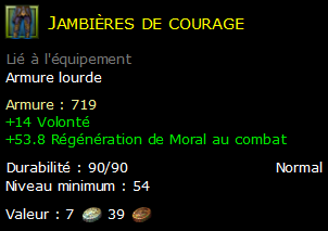 Jambières de courage