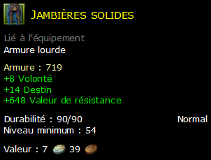 Jambières solides