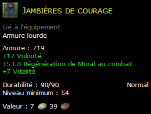 Jambières de courage