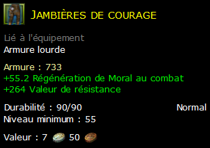 Jambières de courage