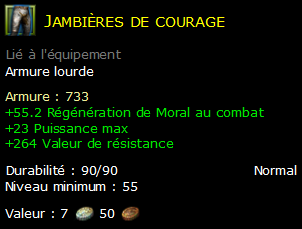 Jambières de courage