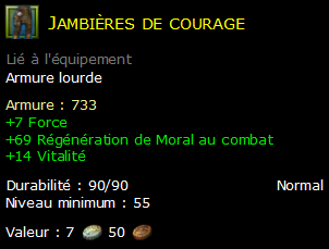 Jambières de courage